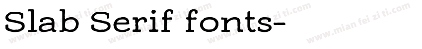 Slab Serif fonts字体转换